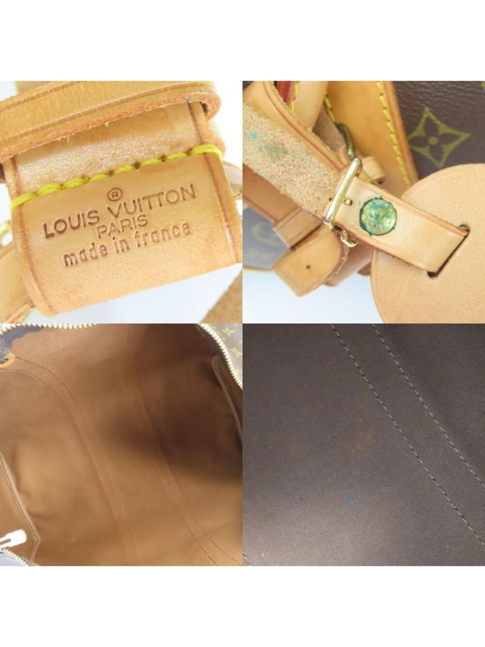 Louis Vuitton Boston Bag Keepall 45 Monogram Leather Brown Travel Business - Picture 8 of 9